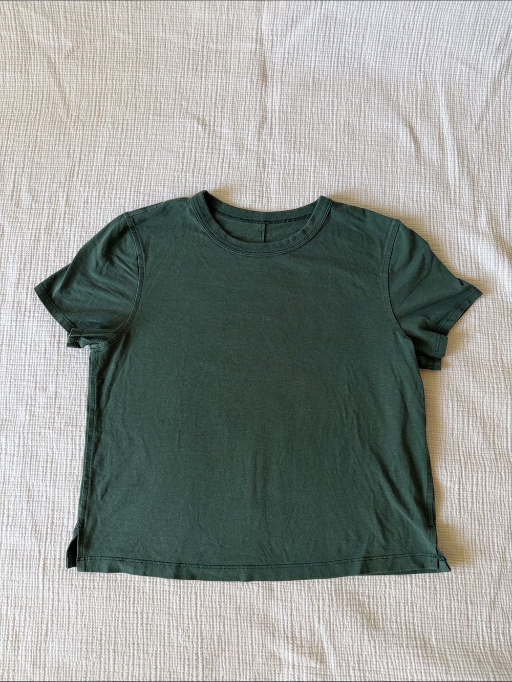 lululemon athletica Forest Green Crewneck Short Sleeve Tee